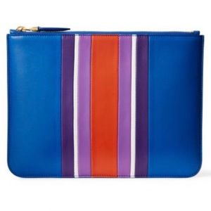 Ralph Lauren Striped Blue Clutch